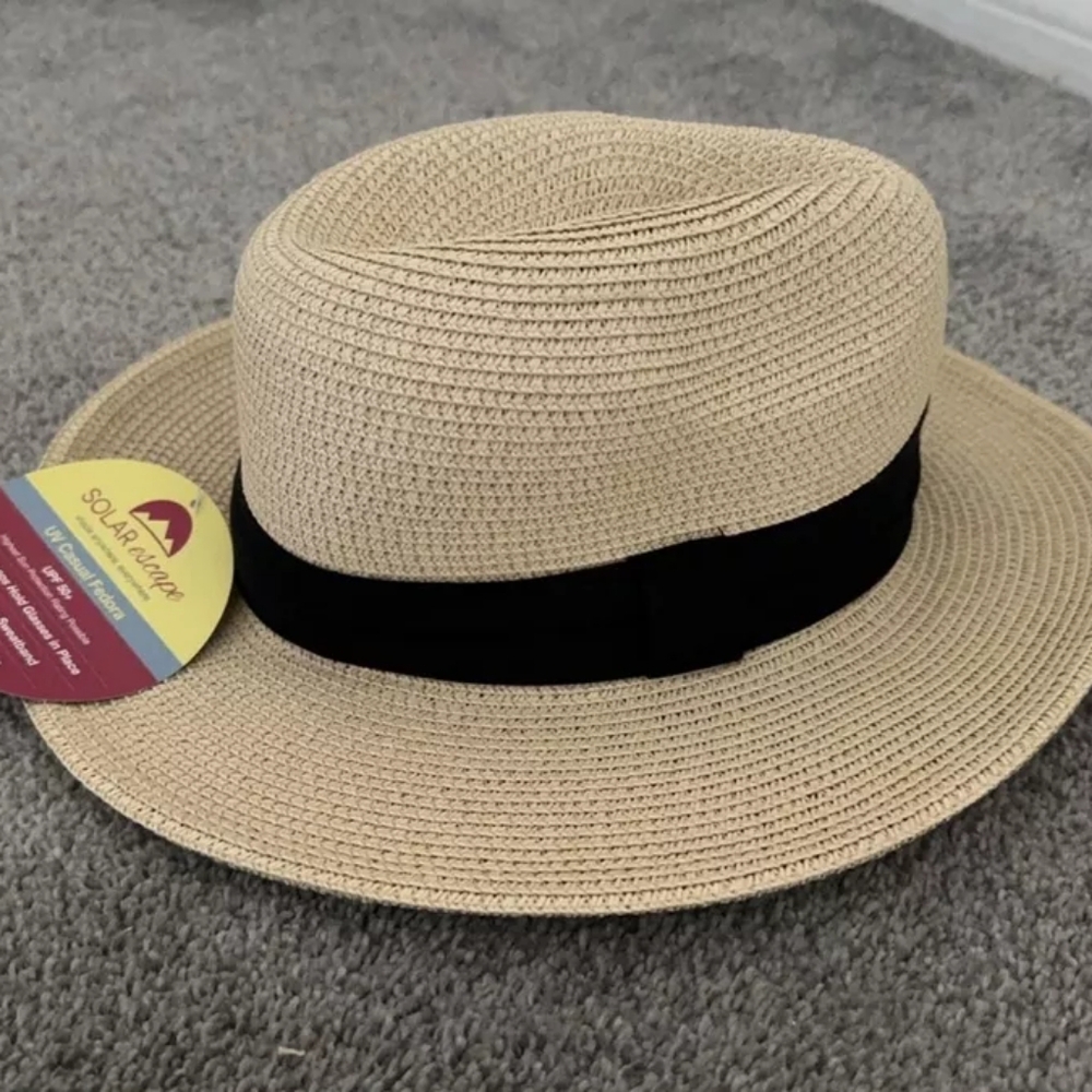 Solar Escape Fedora (tan) with adjustable head size